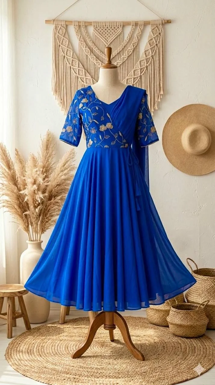 Mahika Anarkali Gown with Attached Dupatta